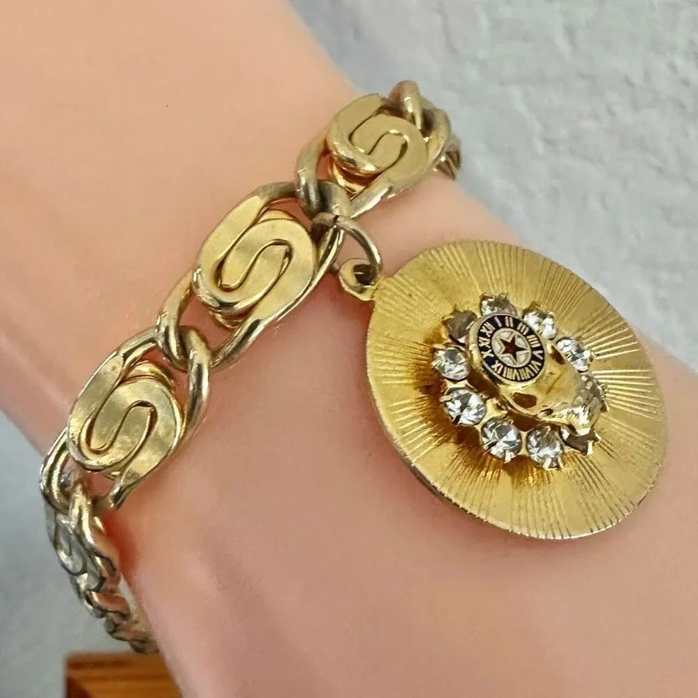 Vintage B.P.O.E. Elks Lodge Medallion Bracelet